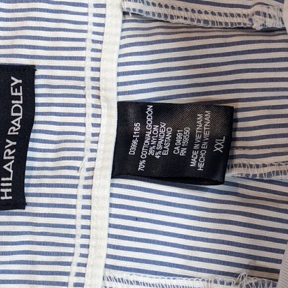NWT  Hilary Radley Tummy Control Navy and White Striped Pants Size XXL - Picture 4 of 7
